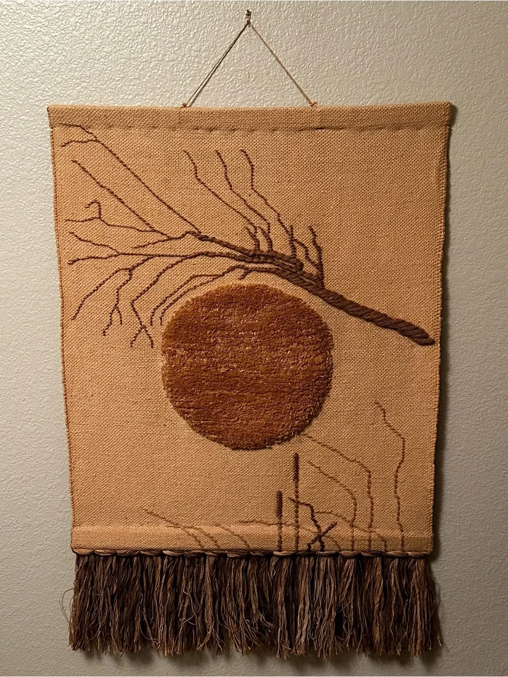Mid-Century Modern Don Freedman Fiber Art Tapestry Wall Hanging 30”x44”